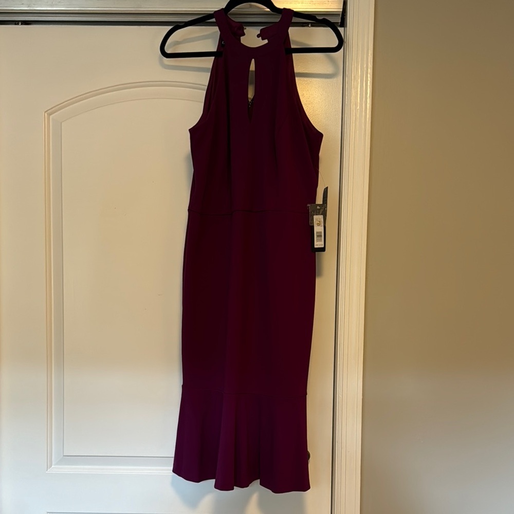 NWT! Bebe Burgundy High Neck Dress